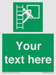 Custom Emergency Escape Ladder Sign